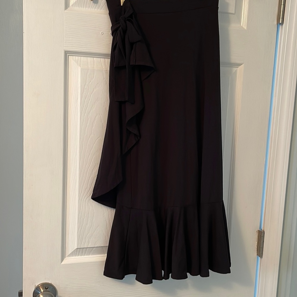 Black wrap skirt
